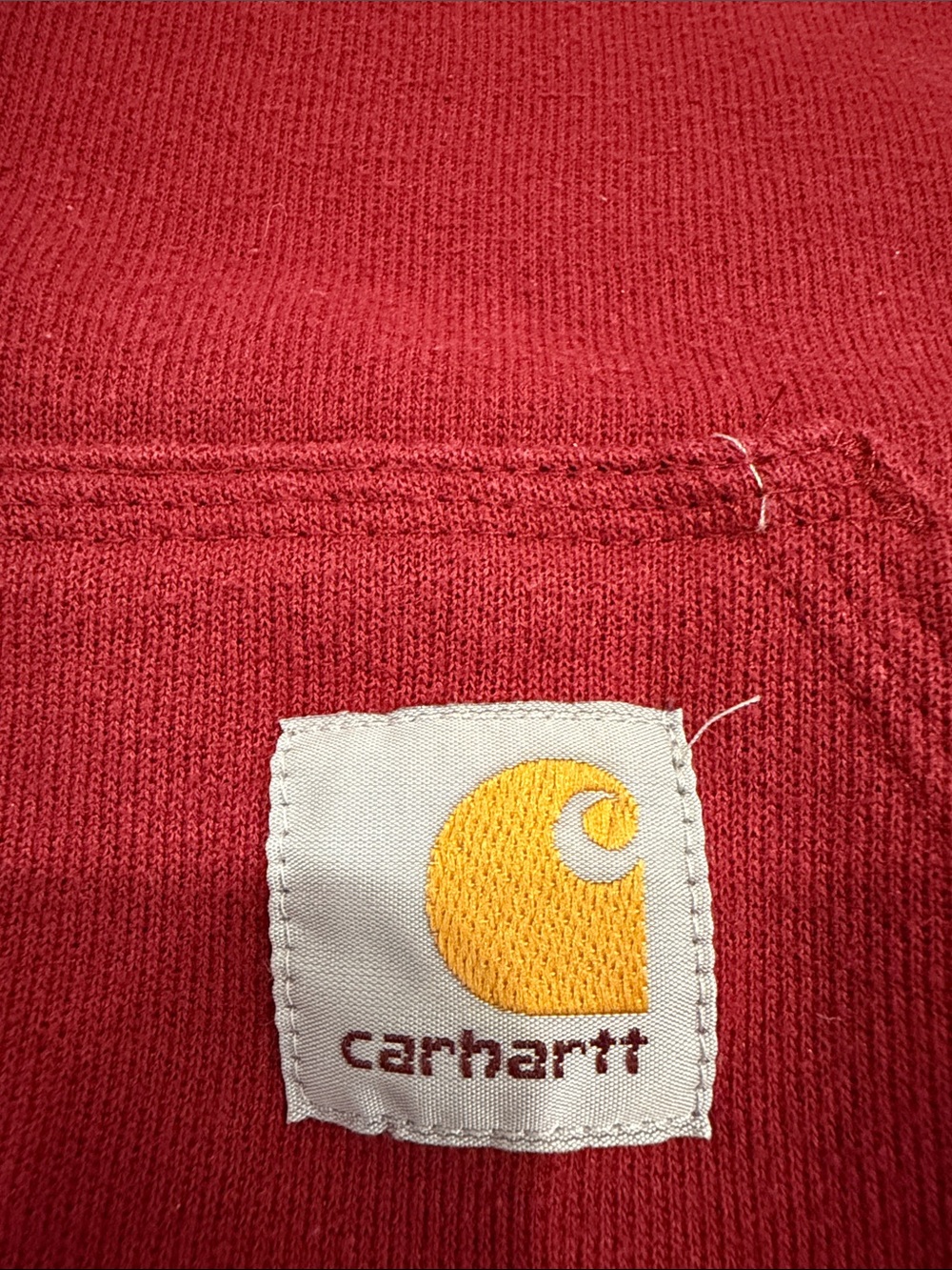 Carhartt Small Men's Burgundy Pullover Hooded Sweatshirt - Picture 3 of 5